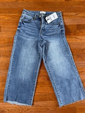Oat New York High Rise Wide Leg Cropped Jeans Size 2/26